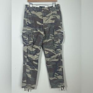 Vtg Abercrombie & Fitch Cargo Pants Mens 32 Paratrooper Baggy Military Y2K